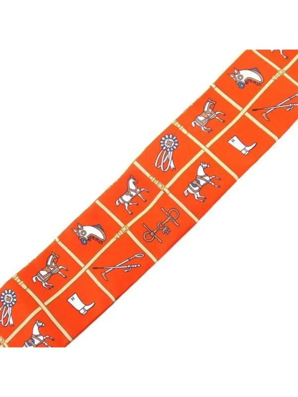 Hermes Twilly Scarf Orange - Picture 6 of 11